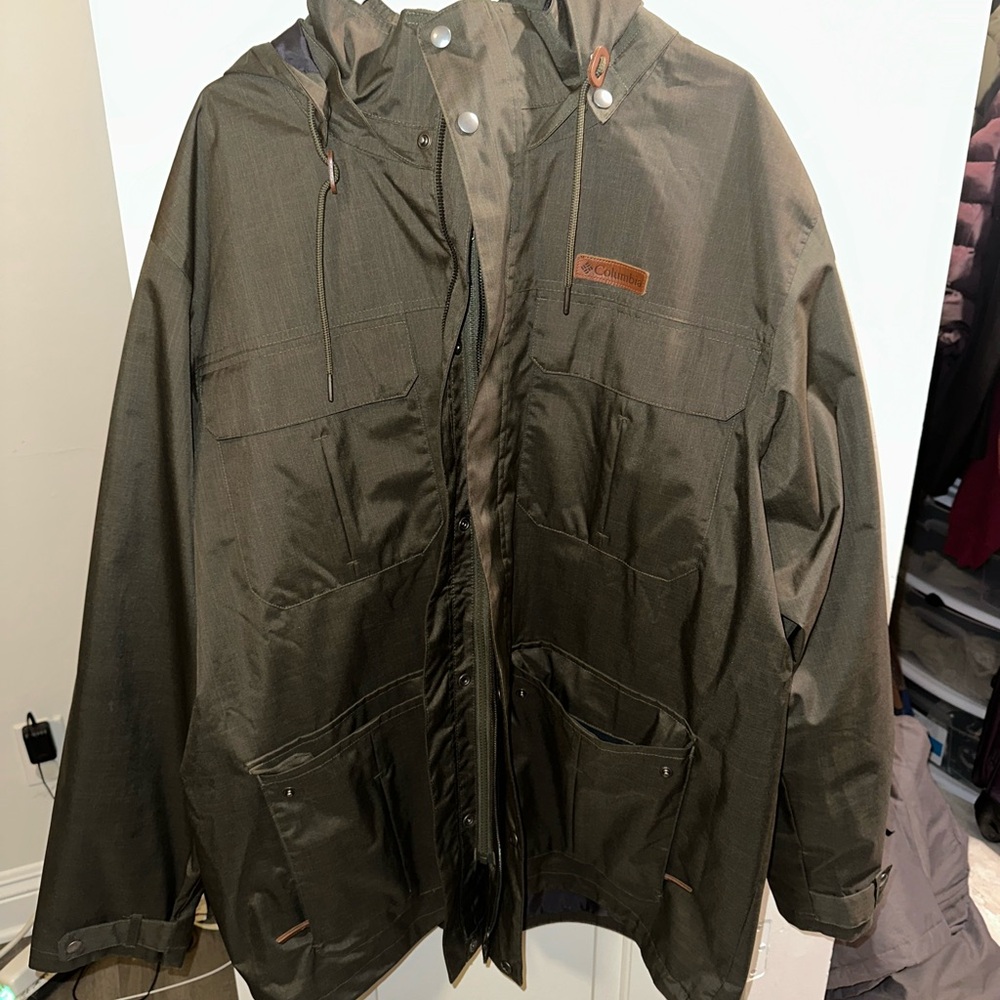Men's Olive Hooded Jacket